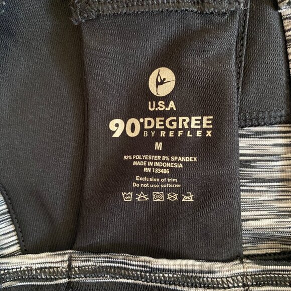 90 Degree by Reflex women's medium black tankini swimsuit top lightly padded - Picture 6 of 7